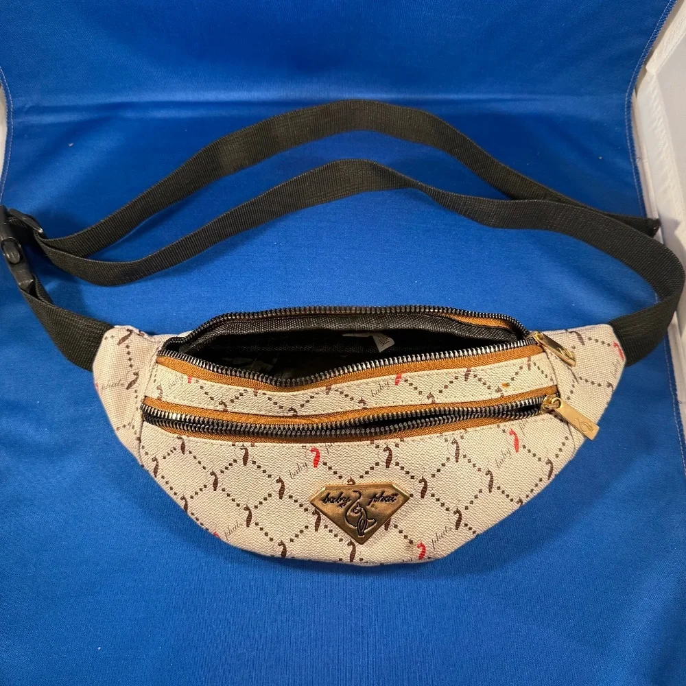 Vintage Y2K BABY PHAT FANNY PACK Cross Body bag Zippers Buckle - Picture 3 of 4